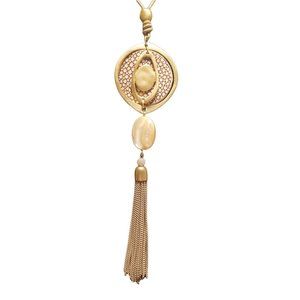 NWT, Taupe Tassle‎ Necklace